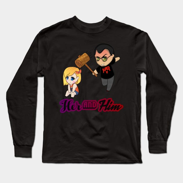 Him for HerAndHim Long Sleeve T-Shirt by herandhim